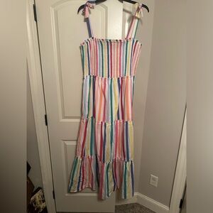 Draper James RSVP bow strap multi colored dress XXL